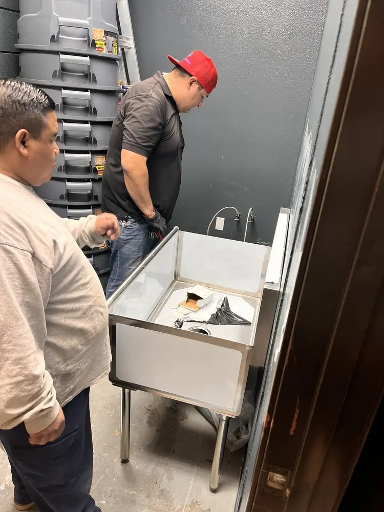 Commercial plumbing and sink installation in Northwest Spokane